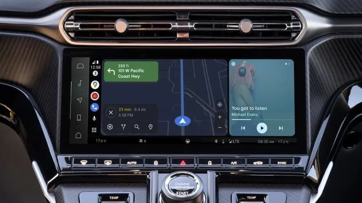 Aston Martin Android Auto interface