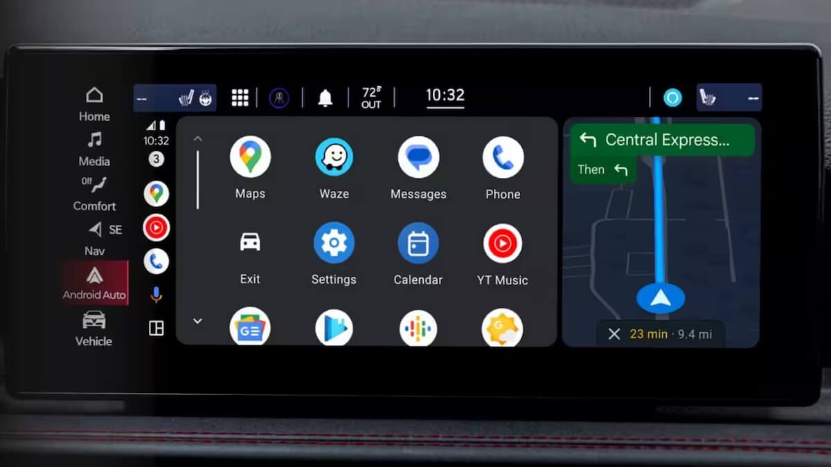 Dodge Android Auto interface